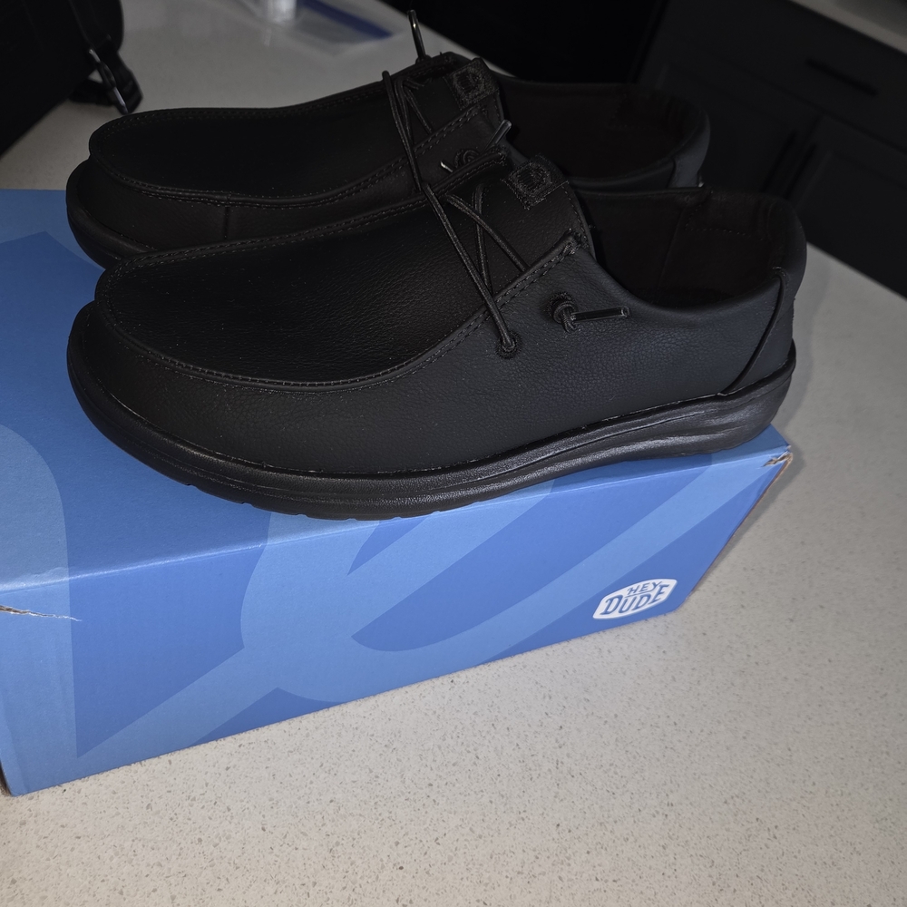 Hey Dude Womens Black Slip-On
